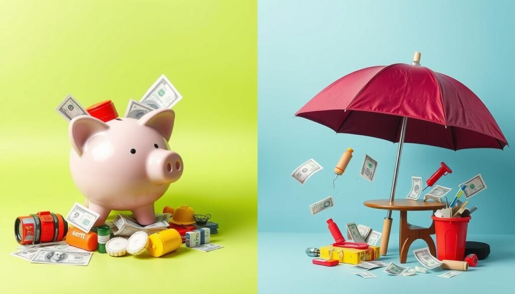 difference between emergency fund and rainy day fund