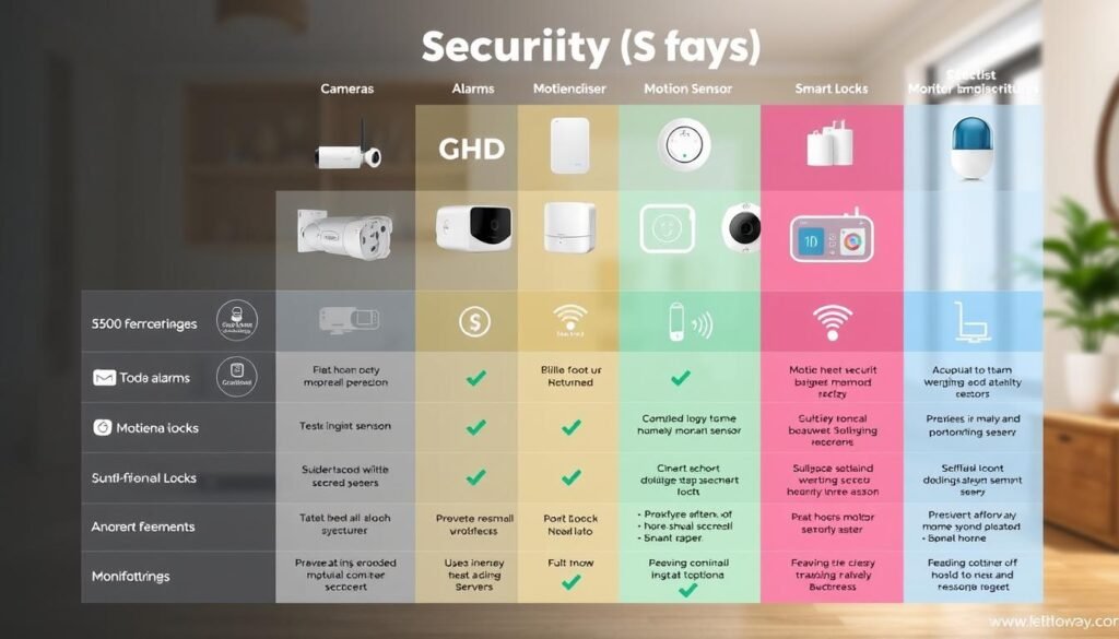 home security system features comparison